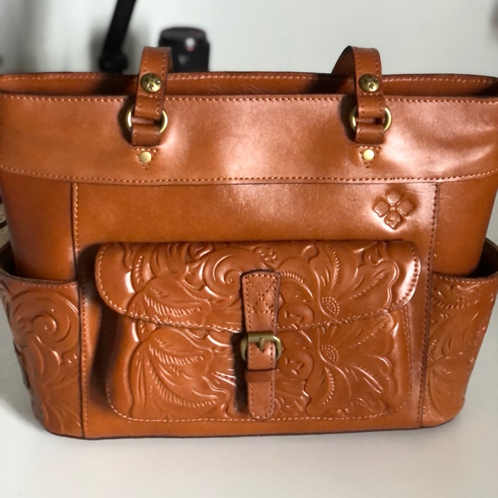 Patrica Nash NWT tooled leather Florence brown tote